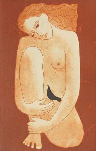 Lizzie Wheeler 'You who make the morning' collagraph 32.5x22.5cm