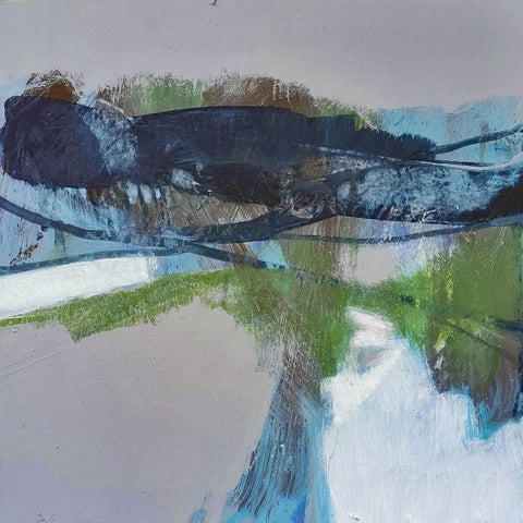 Lynn McGregor RSW 'Copse, Argyll' acrylic on board 38x38cm