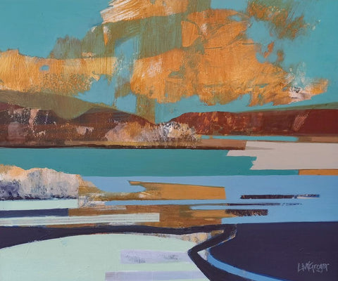 Lynn McGregor RSW 'Drifting Rainclouds' acrylic on board 51x61cm