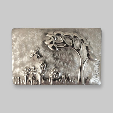 Maria Santos '2-Section Box - In the Park' thuya wood and pewter H3xW9.5xD6cm