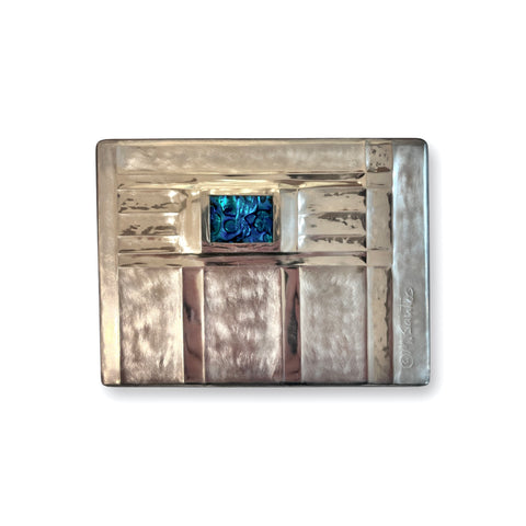 Maria Santos ‘Little Windows 6 Section Box’ thuya wood and pewter 13x10x4cm