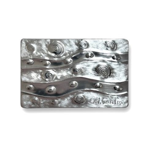 Maria Santos 'Stones 2-Section Box' thuya wood and pewter H3xW9.5xD6cm