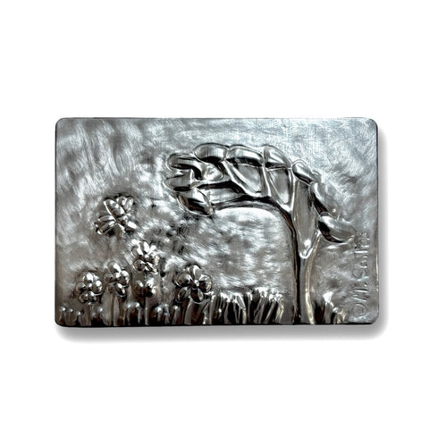 Maria Santos 'In the Park 2-Section Box' thuya wood and pewter H3xW9.5xD6cm