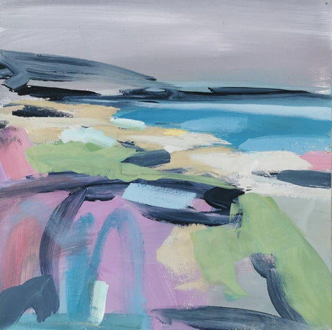 Mary McDonald 'Corran' acrylic on panel 30x30cm (framed 46x46cm)