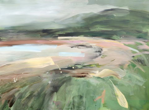 Mary McDonald 'Deep Breath In, Deep Breath Out' acylic on canvas 91.5x122cm (framed 105x135cm)