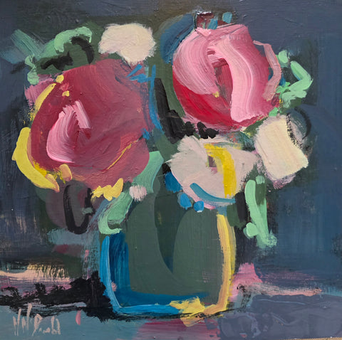 Mary McDonald 'Heavenly' acrylic on panel 30x30cm (41x41cm framed)