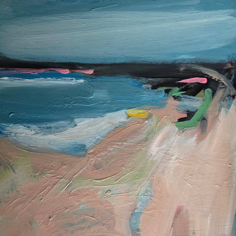 Mary McDonald 'Held by the Breeze' acrylic on panel 30x30cm (43x43cm framed)