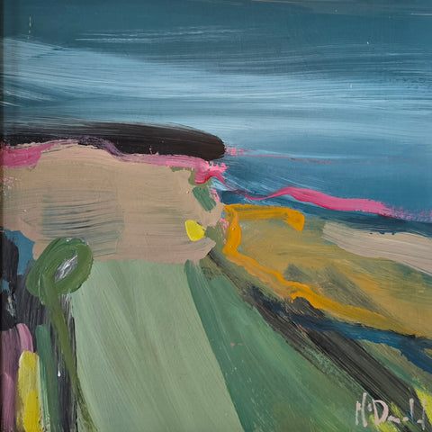 Mary McDonald 'Into the Sunshine' acrylic on panel 30x30cm (41x41cm framed)