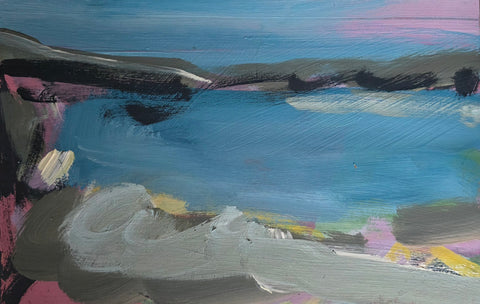Mary McDonald 'Light Along the Edge' acrylic on panel 20x30cm (33x43cm framed)