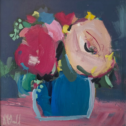 Mary McDonald 'Lovely' acrylic on panel 30x30cm (41x41cm framed)