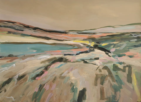 Mary McDonald 'Open Heart' acrylic on canvas 91.5x122cm (framed 105x135cm)