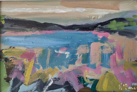 Mary McDonald 'Rockpools' acrylic on panel 20x30cm (31x41cm framed)