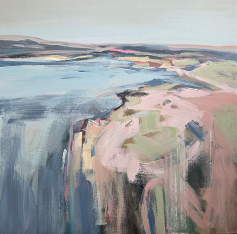 Mary McDonald 'Tickled Pink by the Gentle Afternoon Light' acrylic on canvas 76x76cm