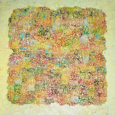 Massimo Danielis 'Ager' oil on canvas 100x100cm