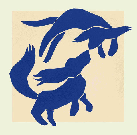 Mychael Barratt 'Matisse's Dogs in Love' woodcut 24x23cm