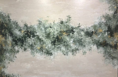 Megan Hatton 'Aventurine' mixed media on canvas 105x155cm