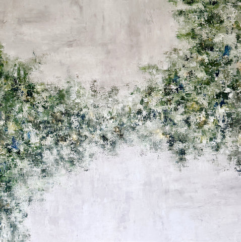 Megan Hatton 'Mycorrhiza' mixed media on canvas 150x150cm