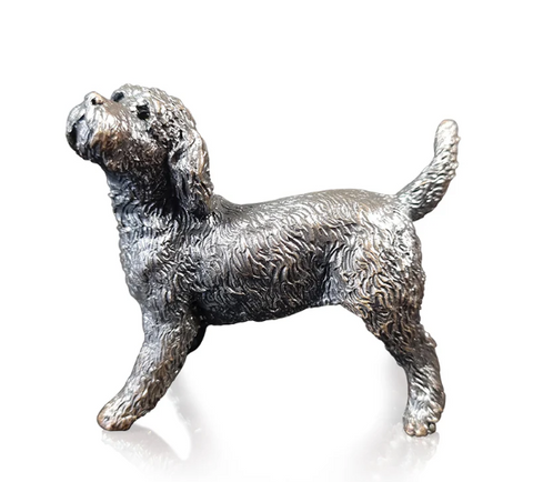 Michael Simpson 'Cockapoo Standing' bronze H4.8xW5.5xD2.5cm