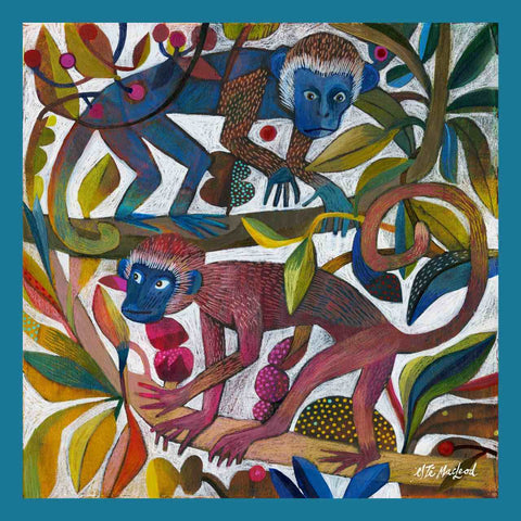 Este MacLeod 'Mischief' silk scarf