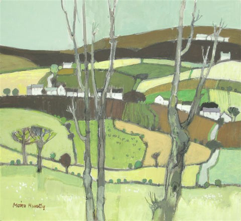 Moira Huntly 'Y Fron North Wales' watercolour & gouache 32x33cm