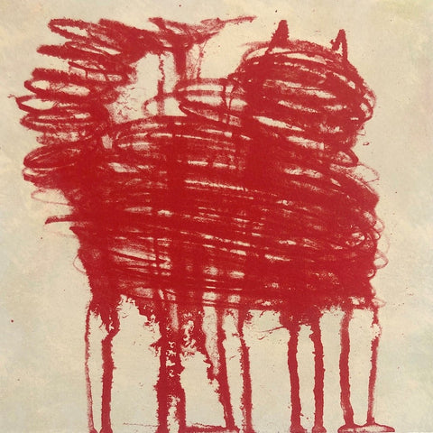 Mychael Barratt 'Cy Twombly's Cat' screenprint 22x22cm (unframed)
