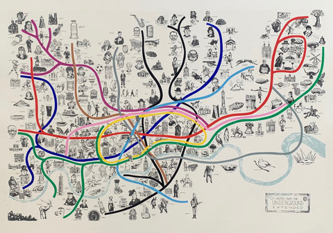 Mychael Barratt 'Notes from the Underground' limited edition screenprint 78x110cm