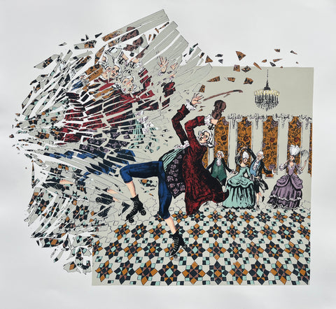 Mychael Barratt 'On Reflection' limited edition screenprint 69x74cm