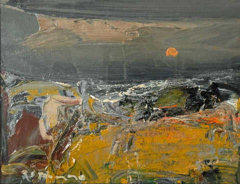 Nael Hanna 'After the Rain' mixed media on canvas 25x19cm