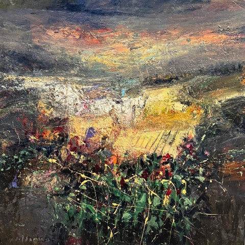 Nael Hanna 'Carrot Hill, Angus' oil on board 122x122cm