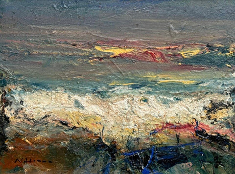 Nael Hanna 'Crystal Waters, Fife' mixed media on canvas 40x60cm