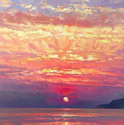 Nick Vivian 'At Dusk' oil on canvas 80x80cm