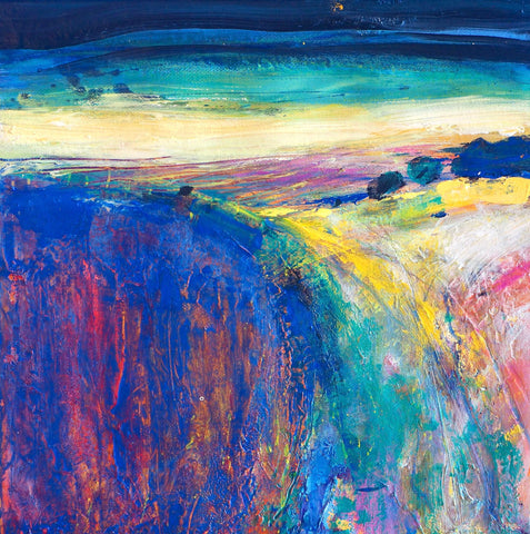Nigel Fletcher 'Edge of the Night' 30x30cm acrylic on canvas