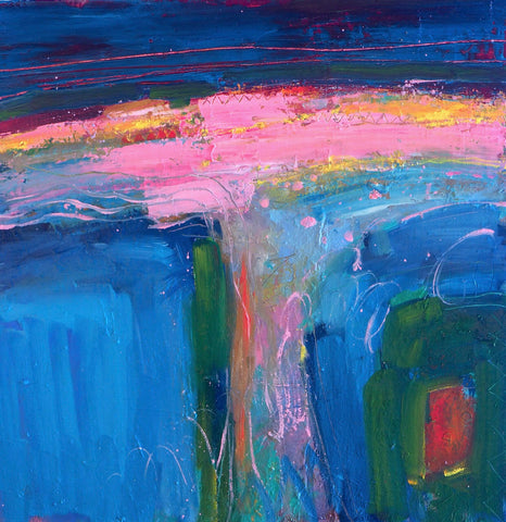 Nigel Fletcher 'Estuary' 50x50cm oil on box canvas