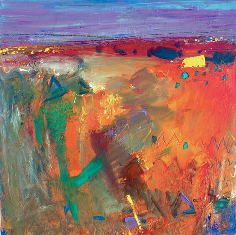 Nigel Fletcher 'Spanish Memories' 41x41cm oil on canvas