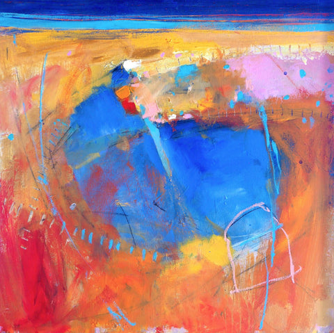 Nigel Fletcher 'The Pond' 61x61cm oil on box canvas
