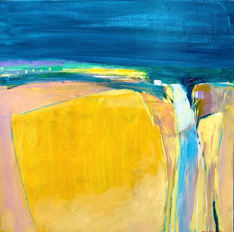 Nigel Fletcher 'Waterfall' acrylic on canvas 64x64cm