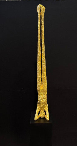 John O'Connor 'Headstand' mixed media and gold leaf ed of 6 H90cm