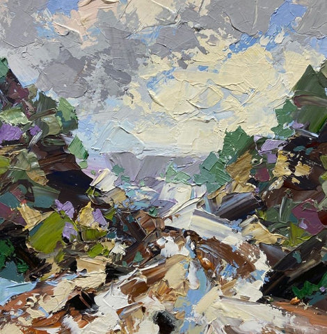 Paul Treasure 'Galloway' acrylic on board 50x50cm