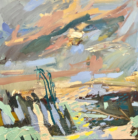 Paul Wadsworth 'Indian ocean' oil on canvas 120x120cm (canvas without frame)