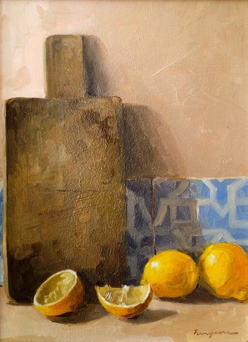 Penny German 'A Matter of Chance' oil on panel 40x30cm