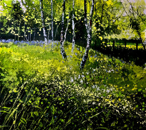 Pete Gilbert 'Densome Wood - New Forest' mixed media H52xW48cm