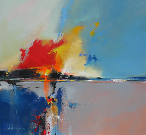 Peter Wileman 'Between Tides' oil on canvas 100x100cm