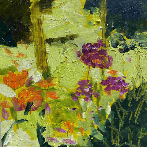 Polly Dutton 'Perfect Companions' oil on birchwood panel 15x15cm