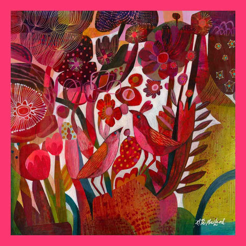 Este MacLeod 'Raspberry' silk scarf