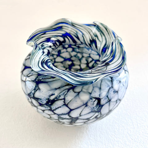 Richard Shakspeare ‘Blue Confetti Bud Vase’ glass H7.5cm