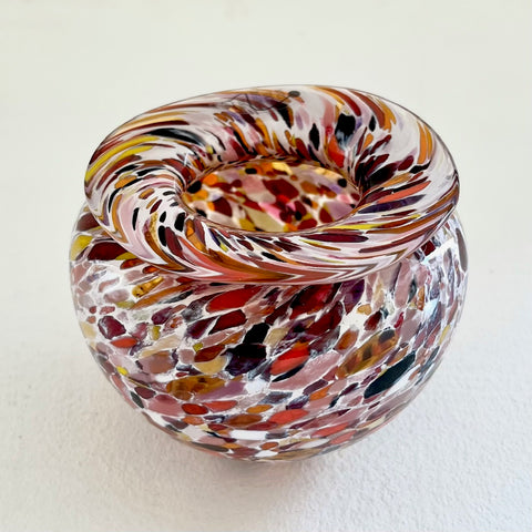Richard Shakspeare 'Pink Confetti Posy Vase' glass H7.5cm