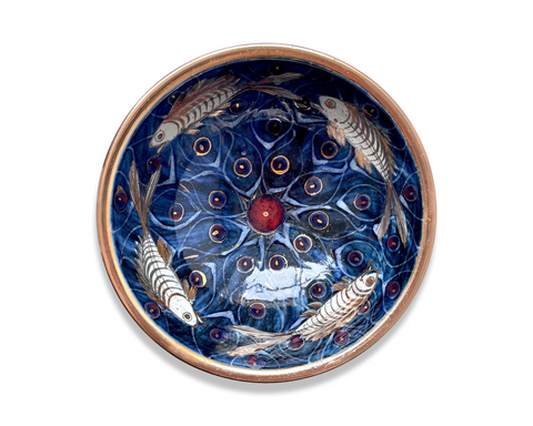 Robert Goldsmith 'Gold Lustre Fish Bowl' ceramic H9xD23.5cm