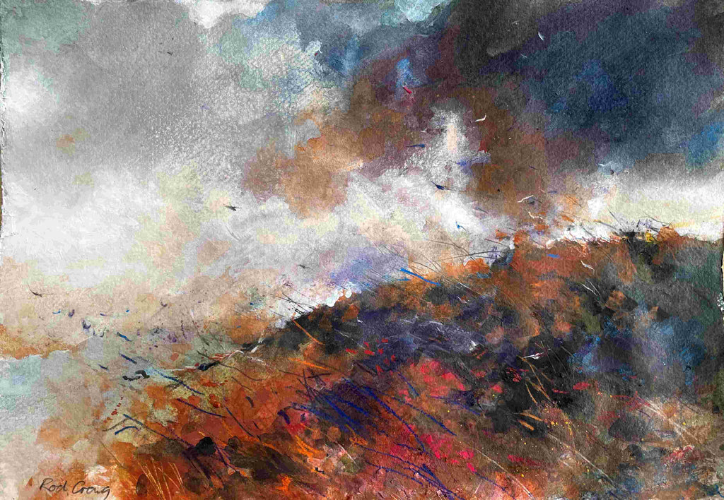 Rod Craig 'Listening Wind' watercolour and gouache 39x27cm