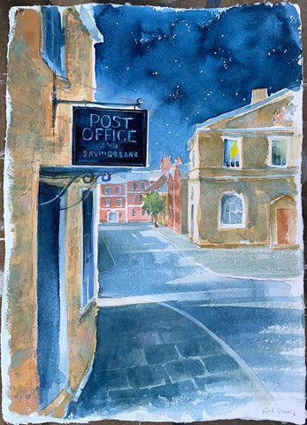 Rod Craig 'Market Street, Woodstock' watercolour on handmade rag paper 56x44cm