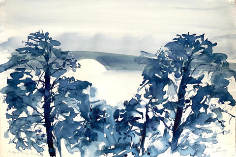 Rod Craig 'Misty Morning, Blenheim' watercolour on Fabriano hot press paper